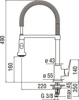 Смеситель для кухонной мойки Nobili Blues BS101300/3CR, хром