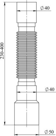 Гофра для раковины РМС ГО-0,4, белый