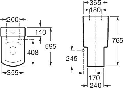 Бачок для унитаза Roca Hall 341620000 подвод снизу бачка