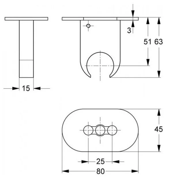 Держатель душа Ideal Standard Idealrain B9846AA хром