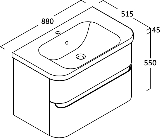 Тумба для комплекта Berloni Bagno Joy JY BS04TM/401 выбеленный дуб