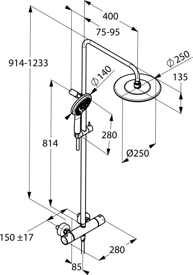 Душевая стойка Kludi Freshline 6709205-00