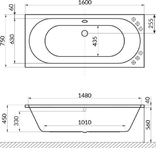 Акриловая ванна Excellent Oceana 160x75