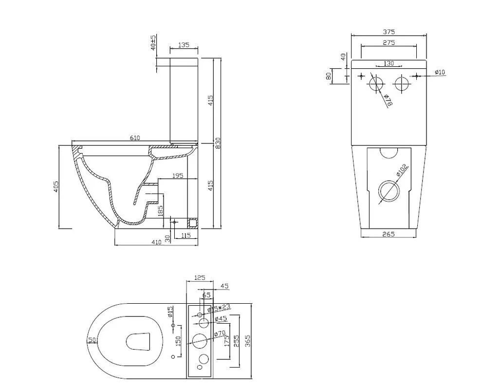 Напольный унитаз Cezares Stylus, безободковый, сиденье SoftClose CZR-2316-SC, белый, CZR-152-CPR