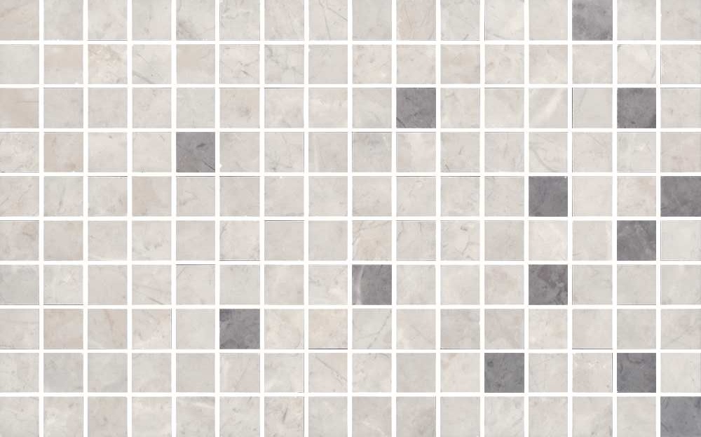 Керамическая плитка Kerama Marazzi MM6268A Декор Мармион серый мозаичный глянцевый 25х40