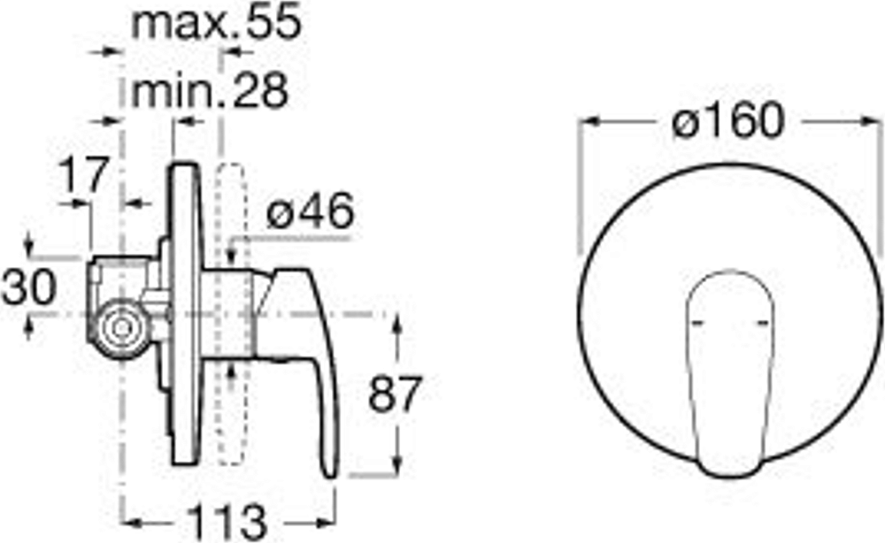 Смеситель для душа Roca Monodin-N 5A2298C00