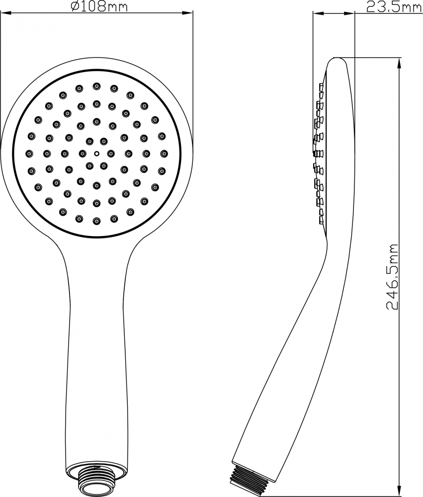 Душевая лейка Gllon S8015CP