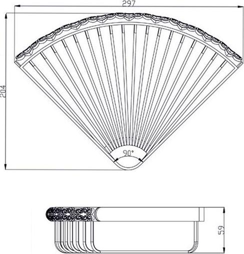 Полка Zorg Antic AZR U-2 BR бронза