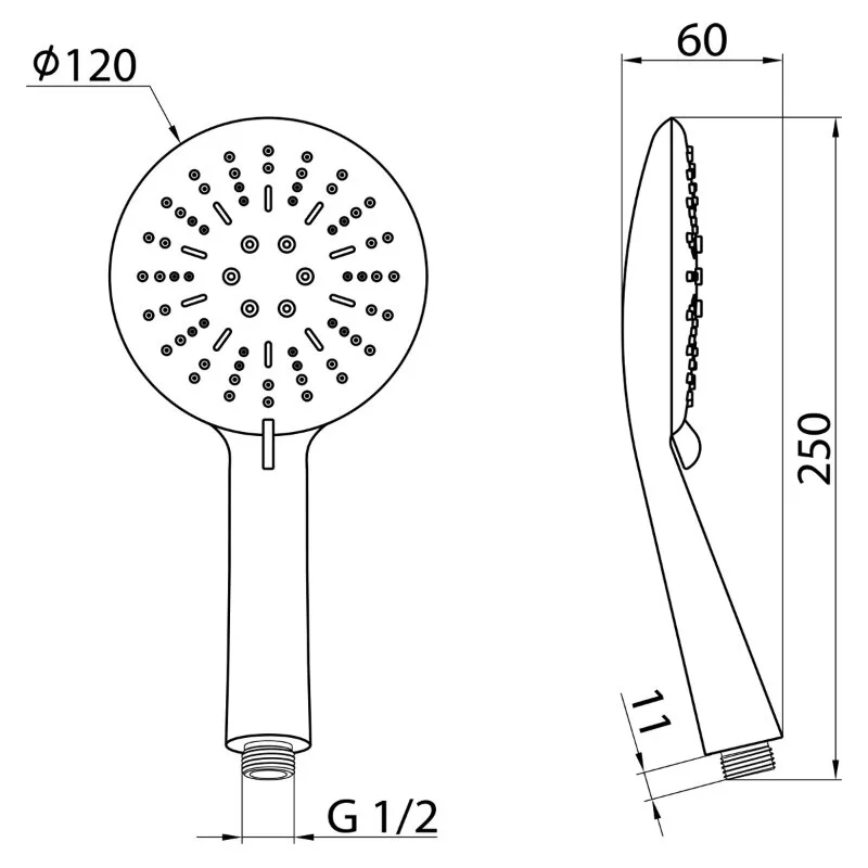 Душевая лейка Elghansa Hand Shower MB-020-Chrome хром