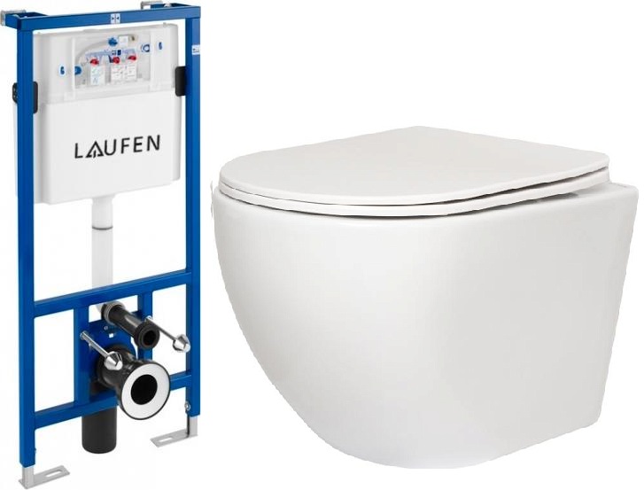 Комплект Laufen Lis CW1 8.9466.0 с подвесным унитазом San More Fiaba SMT971901 с сиденьем микролифт