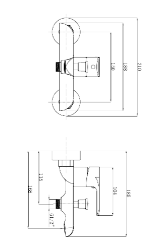 Смеситель для ванны beWash Bliss BVMM0BT123 хром