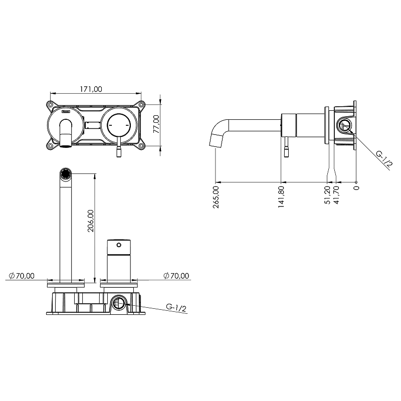 Смеситель для кухни Teska Atlas E5706 хром