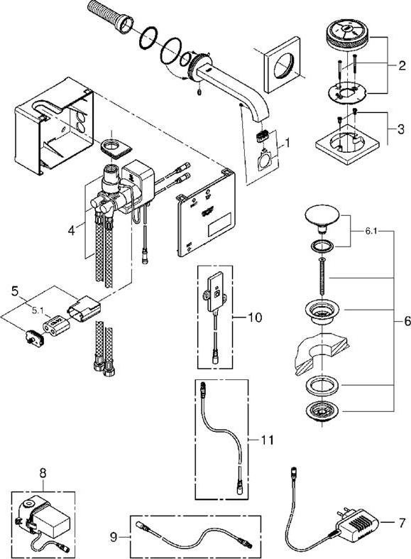 Смеситель для раковины Grohe Allure F-digital 36343000