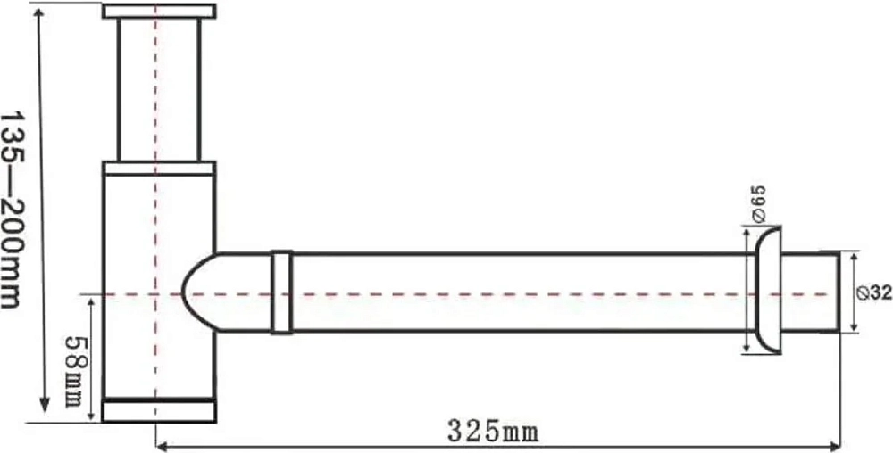 Сифон для раковины SantiLine SL-119 белый