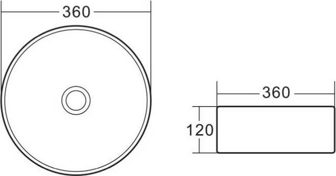 Раковина накладная 36 см Belbagno BB1357