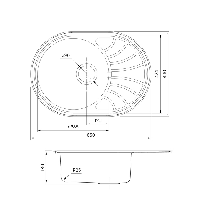 Мойка кухонная Iddis Suno SUN65SDi77S сатин