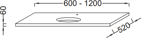 Столешница для раковины Jacob Delafon Parallel EB64-1000-N18