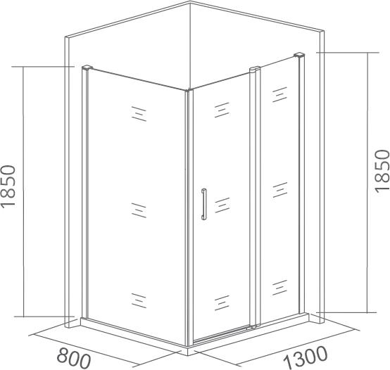 Душевой уголок Good Door Latte WTW+SP-C-WE 130x80