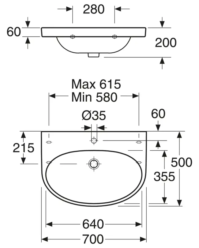 Раковина Gustavsberg Nautic 55709901 белый