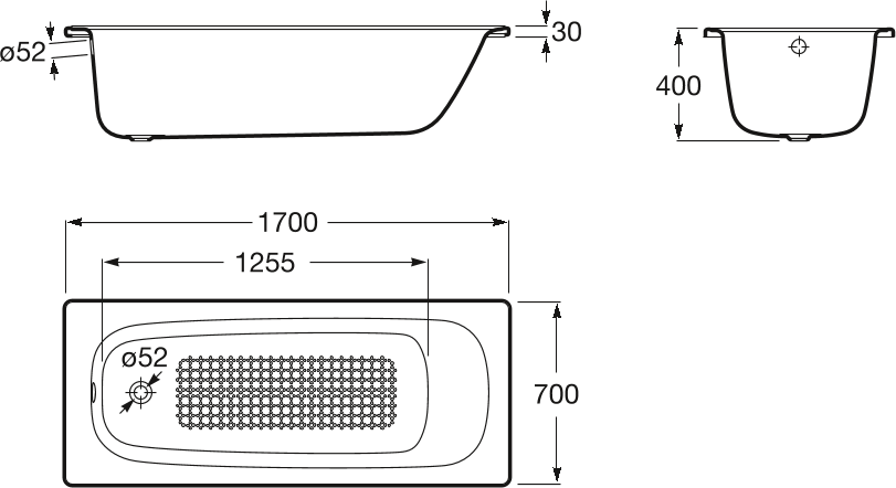 Стальная ванна Roca Contesa Plus 170х70 237760000