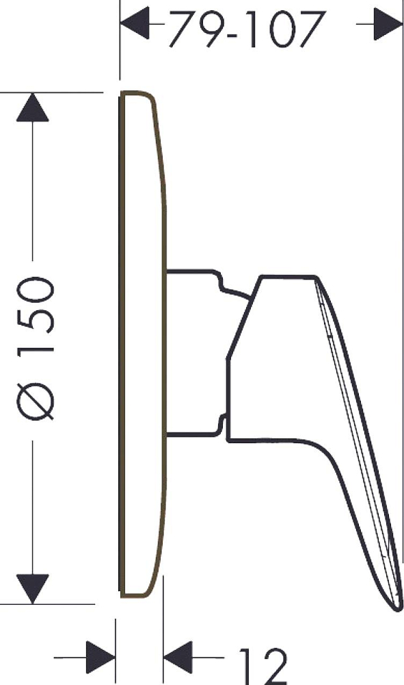 Смеситель для душа Hansgrohe Logis 71606000, хром