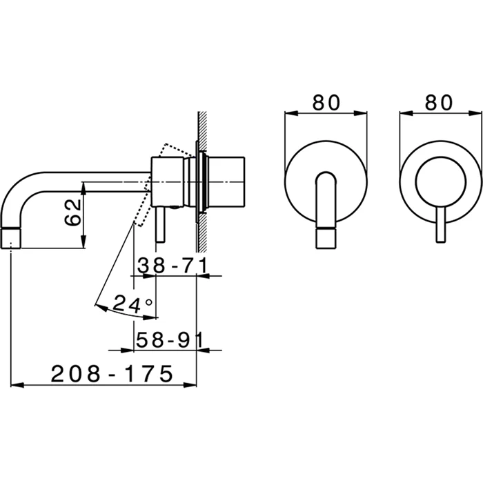 Смеситель для раковины Cisal Less New LN00551621 хром