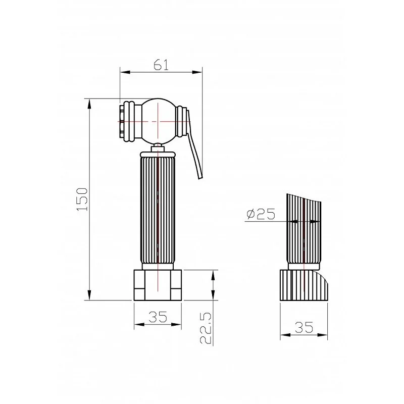 Душевая лейка Milacio Almeria MC.801.BBR черный