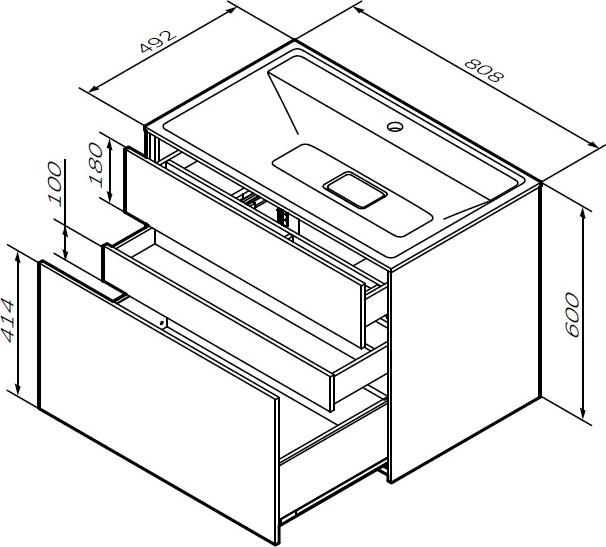 Тумба под раковину Am.Pm Inspire 2.0 M50AFHX0803WM 80 см цвет белый