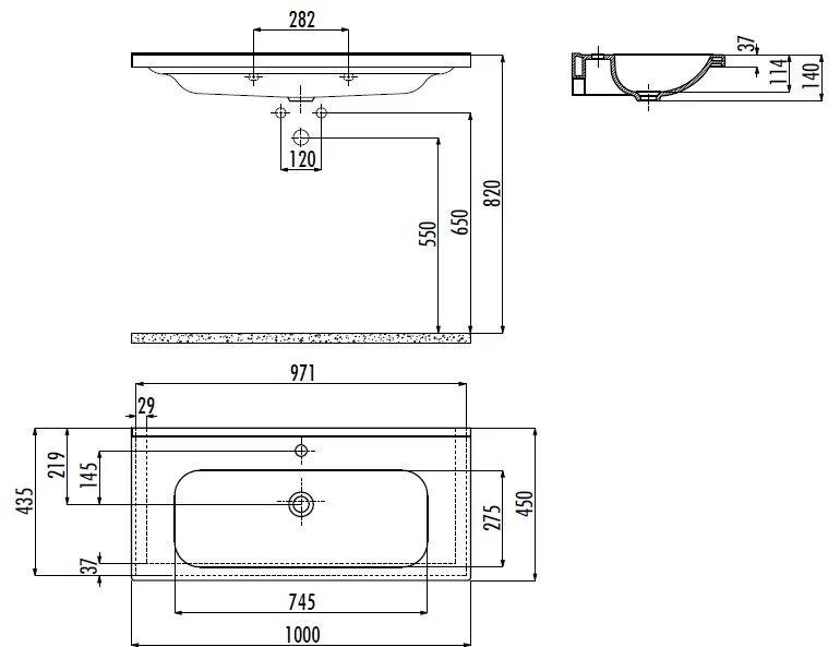 Раковина Creavit Ideal ID100-00CB00E-0000 белый