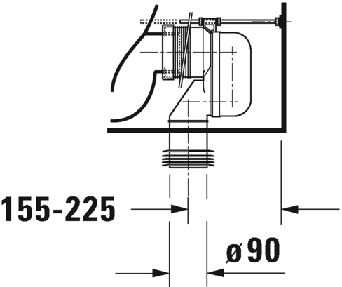 Чаша для унитаза-компакта Duravit D-Neo 2002090000, белый