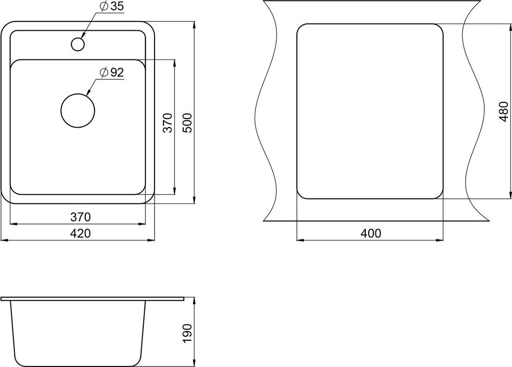 Мойка кухонная Granula Standart ST-4202 бежевый