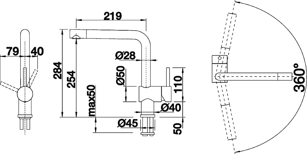 Смеситель Blanco Linus 516704 для кухонной мойки