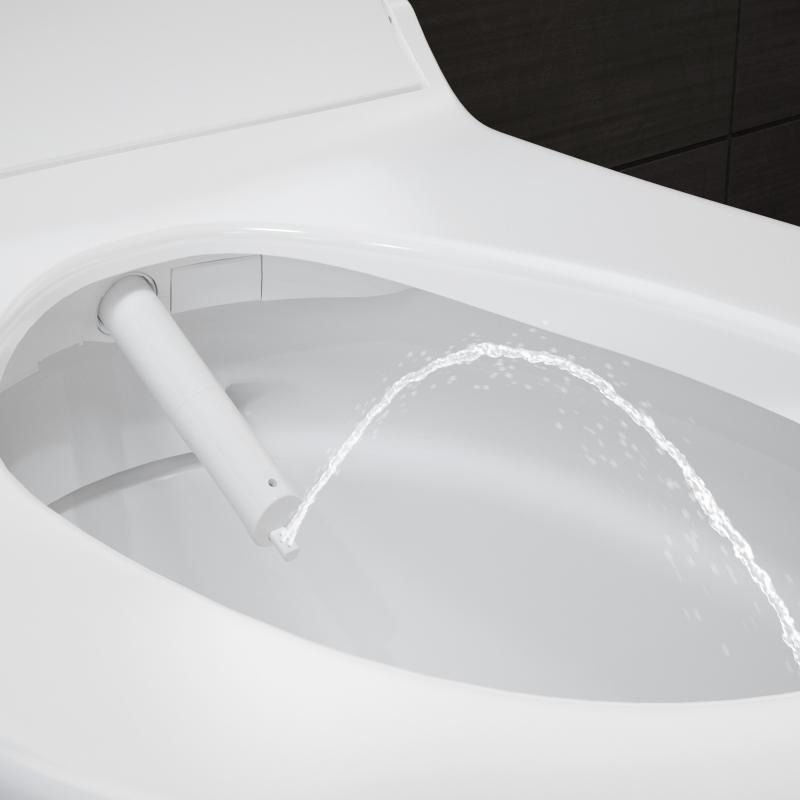 Унитаз-биде подвесной Geberit AquaClean tuma classic 146.094.11.1 с сиденьем безободковый, белый