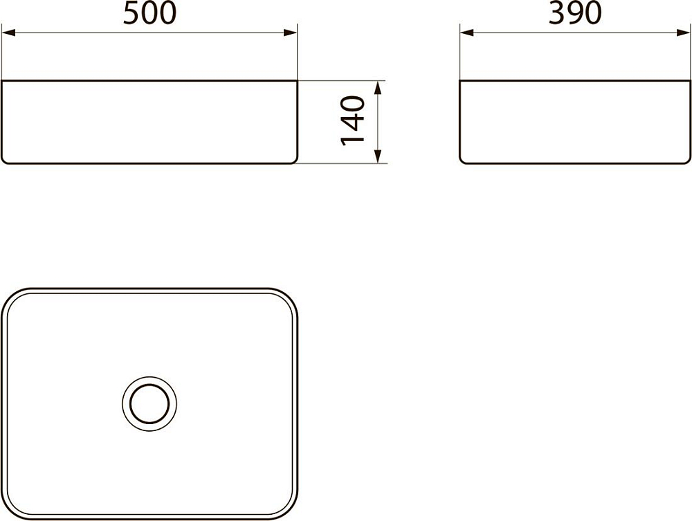 Умывальник Point Меркурий 50 PN43832GM, белый