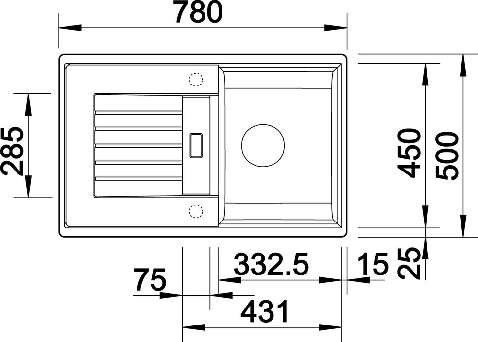 Кухонная мойка Blanco Zia 45 S 520627 жемчужный