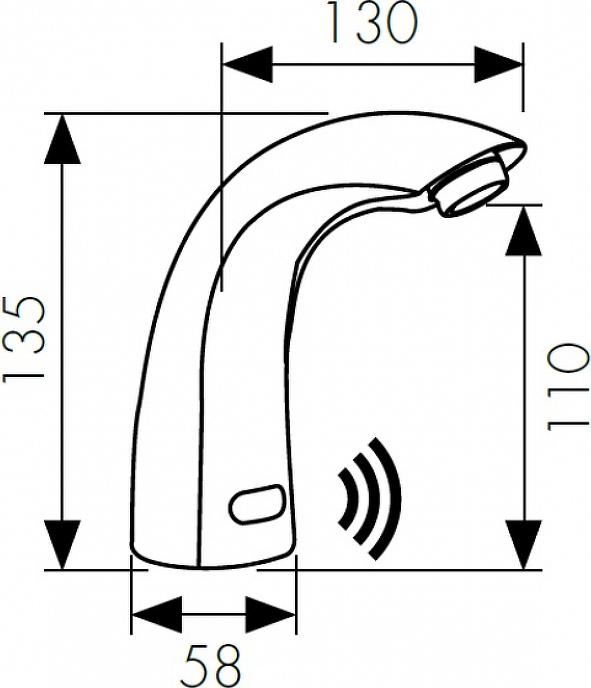 Смеситель для раковины Kaiser Sensor 38411, хром