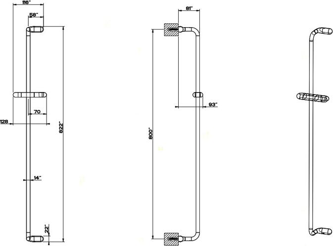 Штанга для душа Gessi Goccia 33644#031, хром