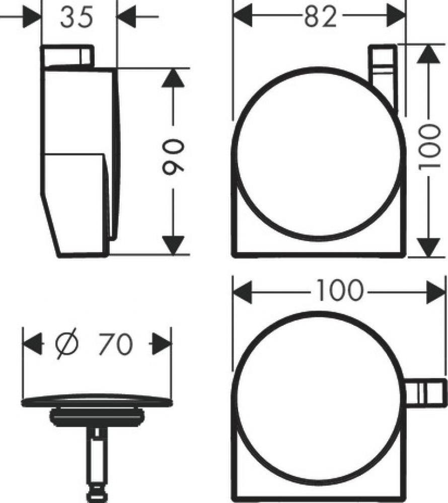 Внешняя часть излива Hansgrohe Exafill S 58117000, хром