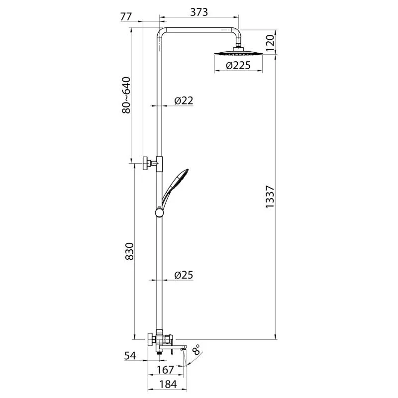 Душевая система Elghansa Shower Systems 2332269-2C (Set-20) хром