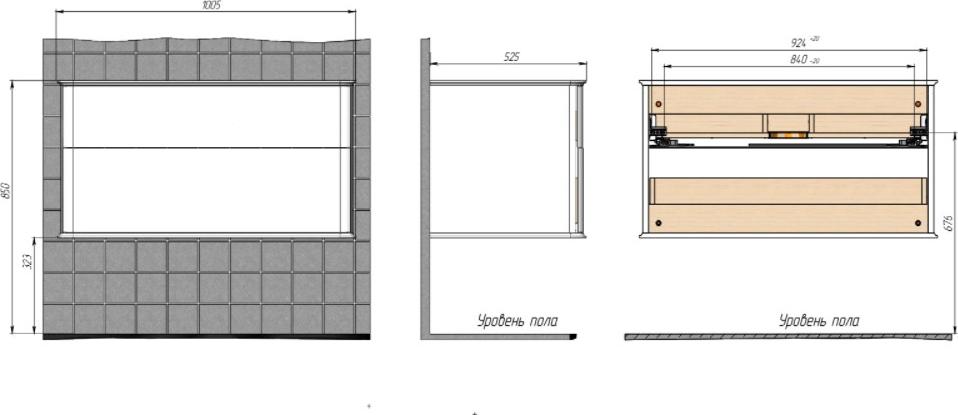 Тумба под раковину Creto Stella 100 16-CRE50/100/, белый глянец