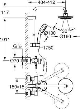 Душевая система Grohe New Tempesta Cosmopolitan 26224000