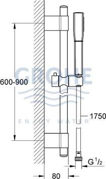 Душевой гарнитур Grohe Grandera 26038IG0