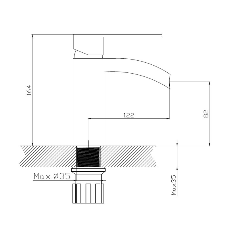 Смеситель для раковины Haiba HB13505 хром