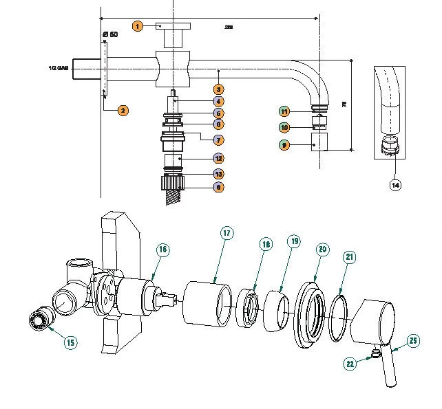 Смеситель для ванны с душем Bandini Stel 944320PN00 хром