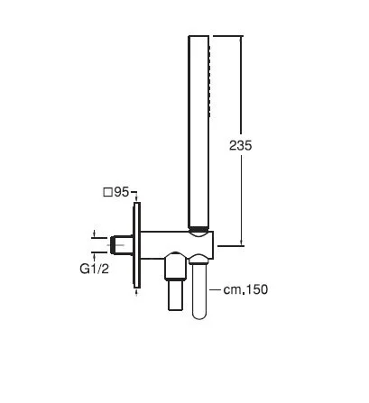 Душевой гарнитур Cristina Rubinetterie King PD44151 хром