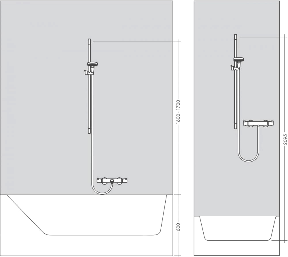 Душевой комплект STWORKI Душевой гарнитур Hansgrohe Crometta 100 26658400 + Смеситель для душа STWORKI Ольборг 35122-495/1BG-IG11