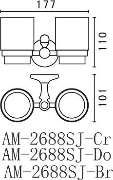 Стакан Art&Max Antic Crystal AM-E-2688SJ-Do, золото