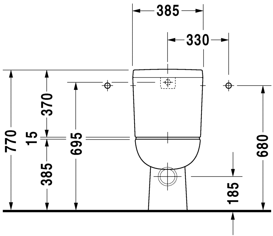 Чаша напольного унитаза Duravit D-Code 21110900002