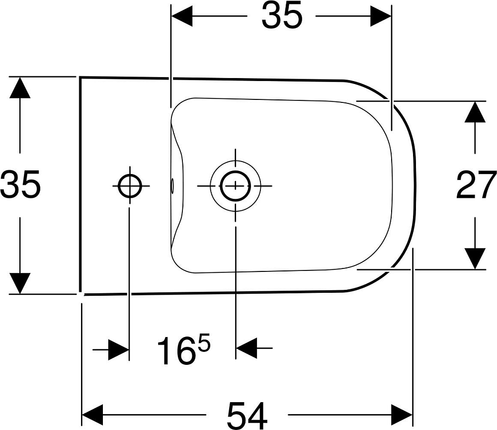 Подвесное биде Geberit Smyle 500.216.01.1, белый