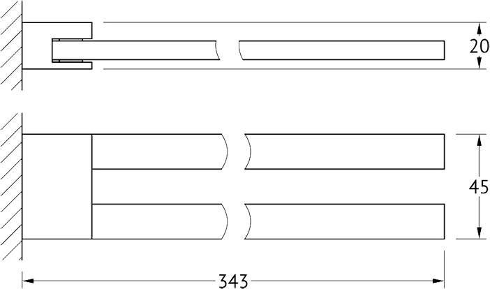 Полотенцедержатель Linea G Tiffany TIF 007 двойной